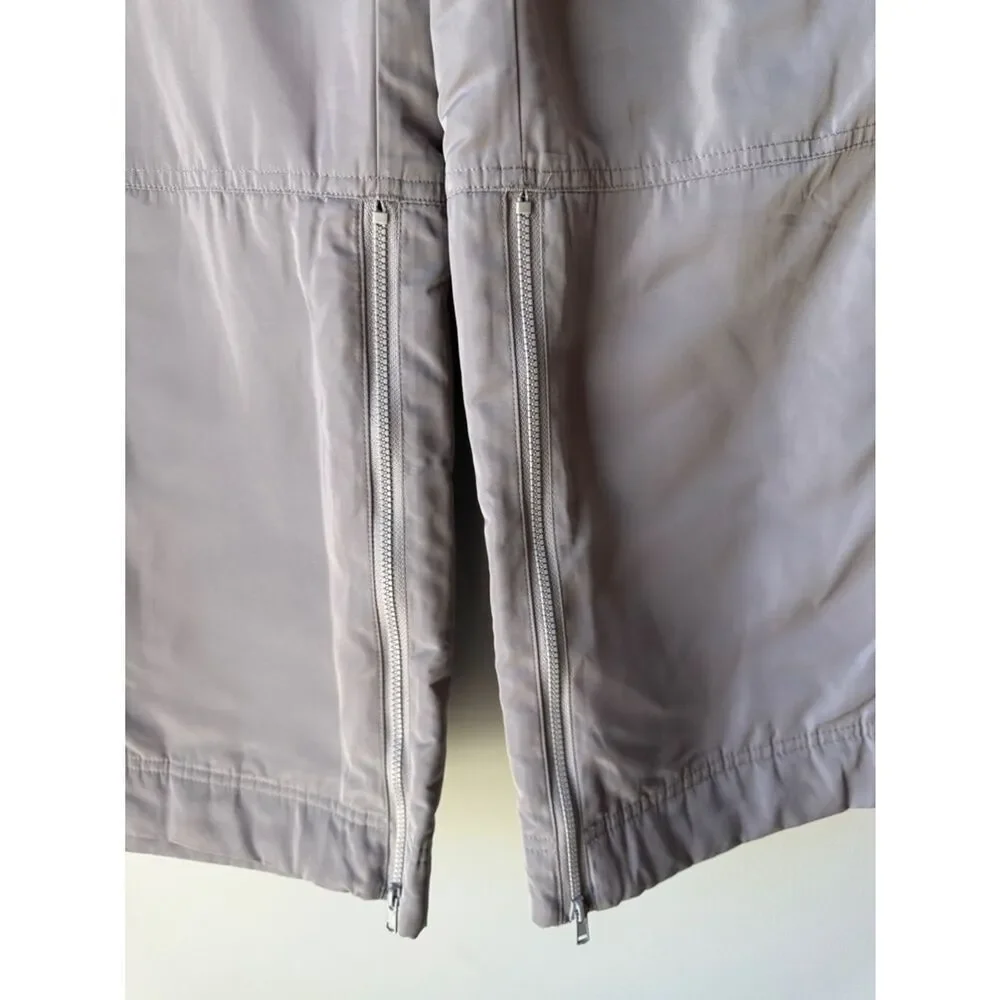 ALO High Waist Ski Moto Puffer Pants Fog Grey Blue Size